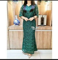 Dress duyung brokat panjang Kebaya pesta Longdress brokat kekinian Kebaya natal