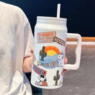snoopy ถ้วยฉนวน สแตนเลส 1500ml ถ้วยสูญญากาศ เครื่องดื่มความจุขนาดใหญ่ แก้วน้ําการ์ตูนของขวัญวันเกิด