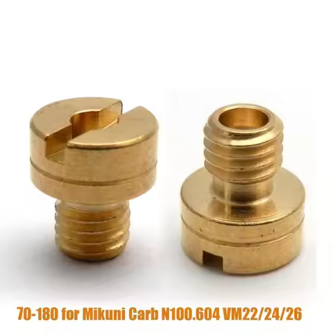 Brass Main Jet 5mm Thread Round head Size 70 to 180 for Mikuni Carburetor VM22/24/26 Motorcycle TTR 