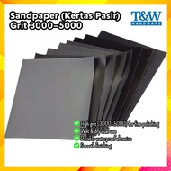 Kertas Pasir Grit 3000–5000 (Sandpaper Grit 3000–5000 Polishing Waterproof Abrasive Sheet 砂纸 3000–50