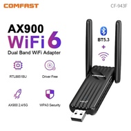 COMFAST AX900 WiFi 6 USB Adapter Bluetooth BT5.3 Dual Band 2.4/5GHz 900Mbps WiFi6 Dongle