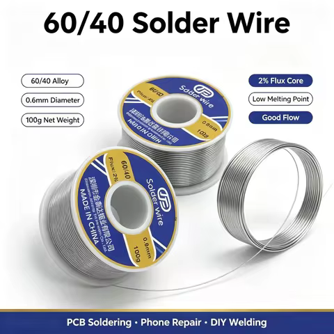 100g solder wire 0.6/0.8/2.0mm tin wire rosin core 60/40 solder wire flux 2.0% solder wire