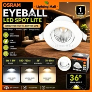 OSRAM Nova LED Spot Light 6W 8W Downlight Ceiling Light 3000K/4000K/6500K 36° Beam Angle SIRIM LED E