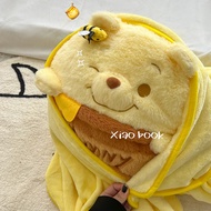 Winnie the Pooh Throw Pillow Blanket bag small carrier cartoon bear portable nap small throw pillow car Wel