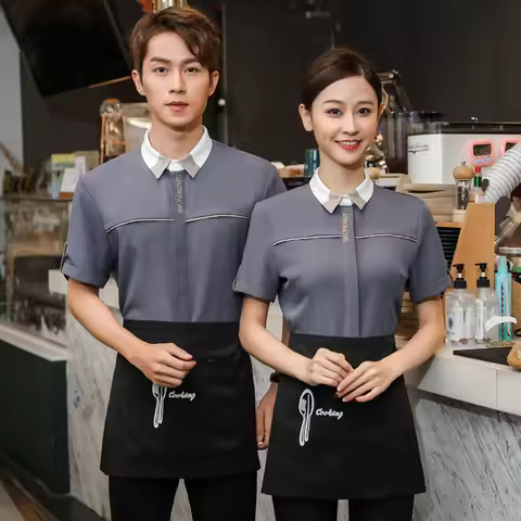 Hotel Western Restaurant Waiter Uniform, Milk Tea and Cake Shop Front Desk, Restaurant, Bar, Cafe Wo