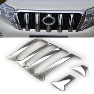 For Toyota Land Cruiser 150 Prado LC150 FJ150 2014 2015 2016 2017 Front Grille Trims Bumper Protecto