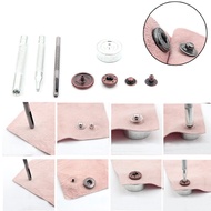 11Pcs/Set Alat Pasang Kancing Snap besi Alat Ukir / Stempel Kulit Untuk Kerajinan Tangan - DIY Leath