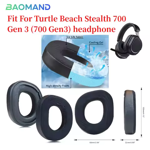 Sport Cooling-Gel Replacement Ear Pads for Turtle Beach Stealth 700 Gen 3 (700 Gen3) Headphones Ear 