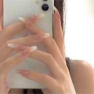 026 Pure Handmade Phototherapy Wear Nail Patch Nude Color Gradient Wear Nail Finished Product Reusab