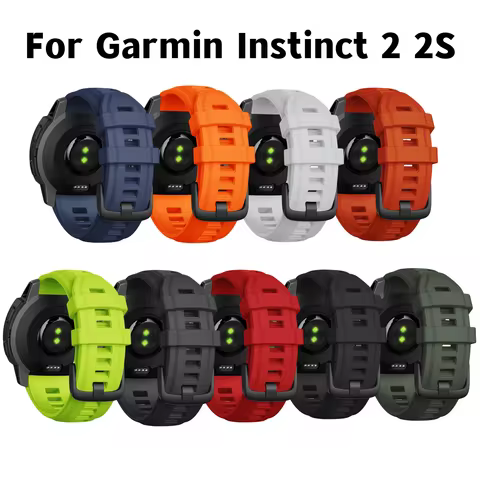 Soft Silicone Watch Strap for Garmin Instinct 2S & 2,Instinct 2s Fashionable Rubber Bracelet Instinc