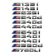 3D Grey badge Letters for BMW 1 2 3 4 5 7 Series M 135 140 145 235 240 340 440 550 i d 760Li Car boo