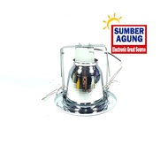 CAHAYA Oska Downlight 3.5inch Silver 2K Downlight 3.5 INCH Adjustable + E27 Fitting White Light With