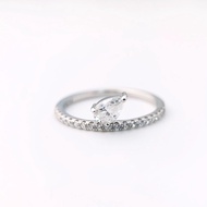 High Quality 0.5ct 4 * 6mm Pear-Shaped Moissanite Ring S925 Pure Silver Moissanite Ring