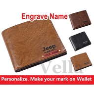 🎁 VELLA JEEP Women Short Bag Card Holder Men Wallet Small Duit Dompet Lelaki Wanita Purse Pendek Eng