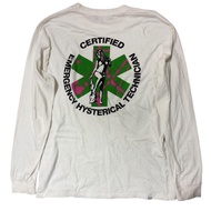 100% Cotton Hysteric Glamour Long Sleeve All-Match T-Shirt White Logo Graphic Street Clothing Retro 