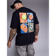Ready Stock Armani Armani EA7 Men's Round Neck Short-Sleeved T-Shirt Fashion Casual Half-Sleeved Top