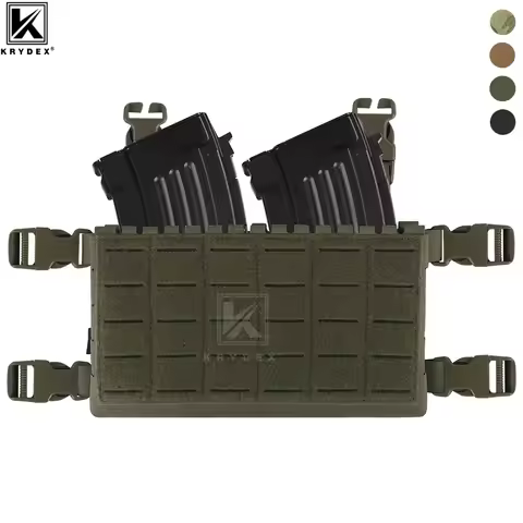 KRYDEX Tactical MK5 Micro Fight Chassis Panel 5.56 MP7 Magazine Placard Pouch Laser Cut Molle Chest 