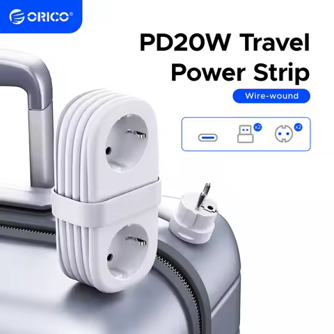 ORICO 20W EU Plug Electrical Power Strip with 2AC Outlets 2USB 1 Type-C Port 1.53M Extension Cable S