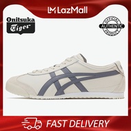 ONITSUKA TIGER MEXICO 66™ (สีเทา/สีขาว) รองเท้าผ้าใบหนังย้อนยุคคลาสสิกสำหรับผู้ชายและผู้หญิงและคู่รั