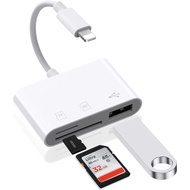 Actual 2in1 OTG IOS Type-C+Dual Card SD & TF Card Reader Type C Digital Camera Lightning Adapter for