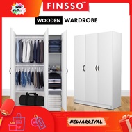 ⭐LOW PRICE⭐ FINSSO  Ready Stock 2  3 Door Wooden Wardrobe  Almari Baju Murah  Wardrobe  衣橱 Almari Murah (Customize Available)