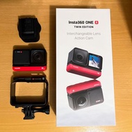 包順豐 95%新 有盒全齊 Insta360 One R Twin edition 雙鏡頭套裝 送二手收納包 insta 360 相機