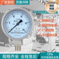 YE100BF新款天津華青不鏽鋼膜盒壓力錶 微負壓 瓦斯表304