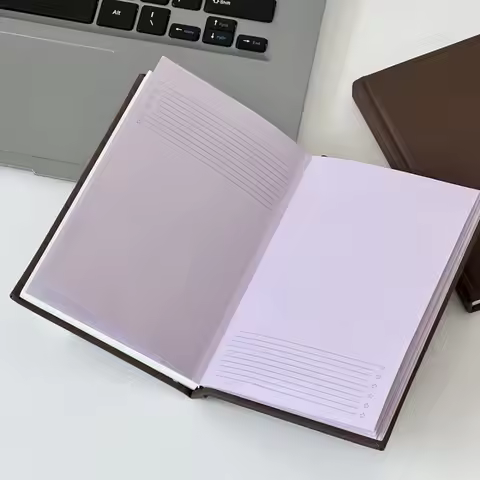 Portable A6 Notebook Chocolate Cover DIY Scrapbook Schedule Planner Book Hard Shell Diary Book Daily