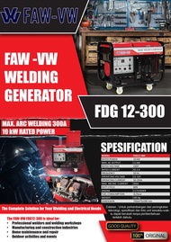 Generator Mesin Las 300 Ampere 10000 Watt Diesel Portable FDW12-300