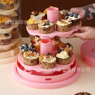 25 Cupcake Packaging Box Portable Plastic Portable Dessert Table Muffin Cupcake Red Packaging Box