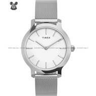 TIMEX TW2U86700 Women's Analog Watch Transcend 31mm 2-hands 31mm Mesh SS Bracelet Silver *Original