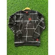 SWEATSHIRT TSJ FASHION LONG SLEEV MEN & women Strip kain cotton elready stok