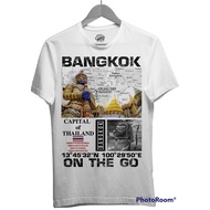 ใหม่ เสื้อยืดราคาถูก เสื้อยืดสีขาวลาย ยักษ์ Bangkok Thailand T SHIRT
