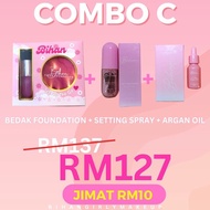 🔥🔥ITEM HOT COMBO BEDAK FOUNDATION & SPRAY & ARGAN OIL
