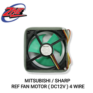 HITACHI SHARP MITSUBISHI REFRIGERATOR FAN MOTOR DC12V 4 WIRE / FRIDGE FAN MOTOR / MOTOR KIPAS PETI SEJUK (6592/238-0007)