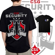 Baju Kaos CSG Security Safety Print Unisex T Shirt Lelaki Wanita Street Style Soft Cotton