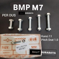 1 Box BHP BMP M7x15, M7x20, M7x25, M7x30, M7x35, M7x40, M7x45, M7x50 White key 11 Hexagonal bolts an