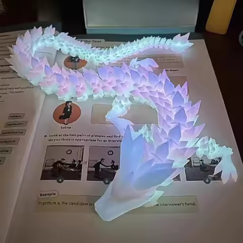22/30/45cm New Luminous 3D Printed Dragon Glow in The Dark Flying Dragon Rotatable Articulated Wing 