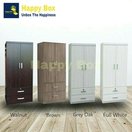 Happy Box Furniture 2 Door 2 Drawers Wardrobe - 4 colors