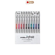 【Direct from Japan】Pentel Gel Ink Ballpoint Pen EnerGel Infree 0.4mm 10 Colors BLN74TL-10