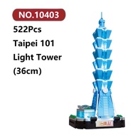 ✨Taipei 101 Lights Tower Building Blocks 522 Pcs ZHIDELE Architecture Bricks Toy Set