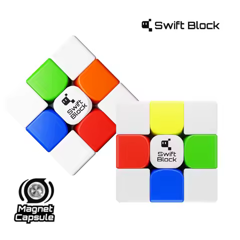 GAN 355S 3x3 Magnetic Magic Speed Cube Stickerless Fidget Toys Gan SWIFT 3X3 Super Maglev Cubo Magic