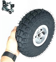 Scooter Replacement Wheels Electric Scooter Tires,4.10-3.50-4 Wheels,Non-slip Wear-resistant Pneumatic Tires,Aluminum Alloy Wheels,Commonly Used for 3.00-4/260x85