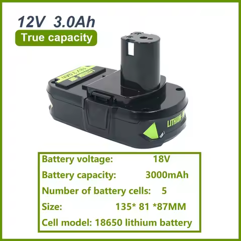 For RYOBI 2.5Ah 3Ah Power Tools 18V Lithium-Ion Battery For RYOBI 18V P108 One+Plus P104 P107 RB18L5