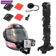 LOVETOUCH Motorcycle Helmet Strap Mount Set Action Sports Camera Accessories Mount Full Face Holder 