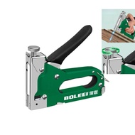 4-in-1 Manual Staple Gun Adjustable Force No Jam Fits Door/U/T/I Nails For Woodworking Upholstery Fu