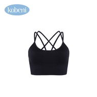 KOBENI YOGA Sport Bra สปอร์ตบรา เสื้อบราโยคะ สายเดี่ยวไขว้หลัง  มีฟองน้ำถอดออกได้ ผ้ายืดหยุ่น สวมใส่
