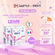 Bộ 3 Hộp Vitamin Bầu Tổng Hợp Elevit Cho Phụ Nữ Trước Trong và Sau Thai Kỳ (30 Viên/ Hộp)