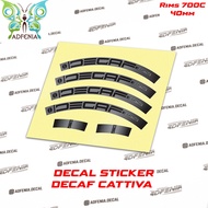 Decal Sticker Rims Java Decaf Cattiva 700c Rims 4cm Road Bike Fixie Fixed Gear