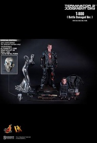 Hot Toys Hottoys DX13 Terminator 2 Judgment Day T-800 T1000  (Battle Damaged Version) Deluxe Version